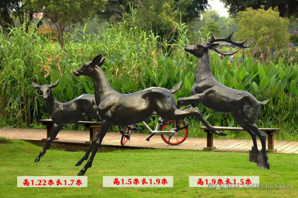 奔跑小鹿景观雕塑