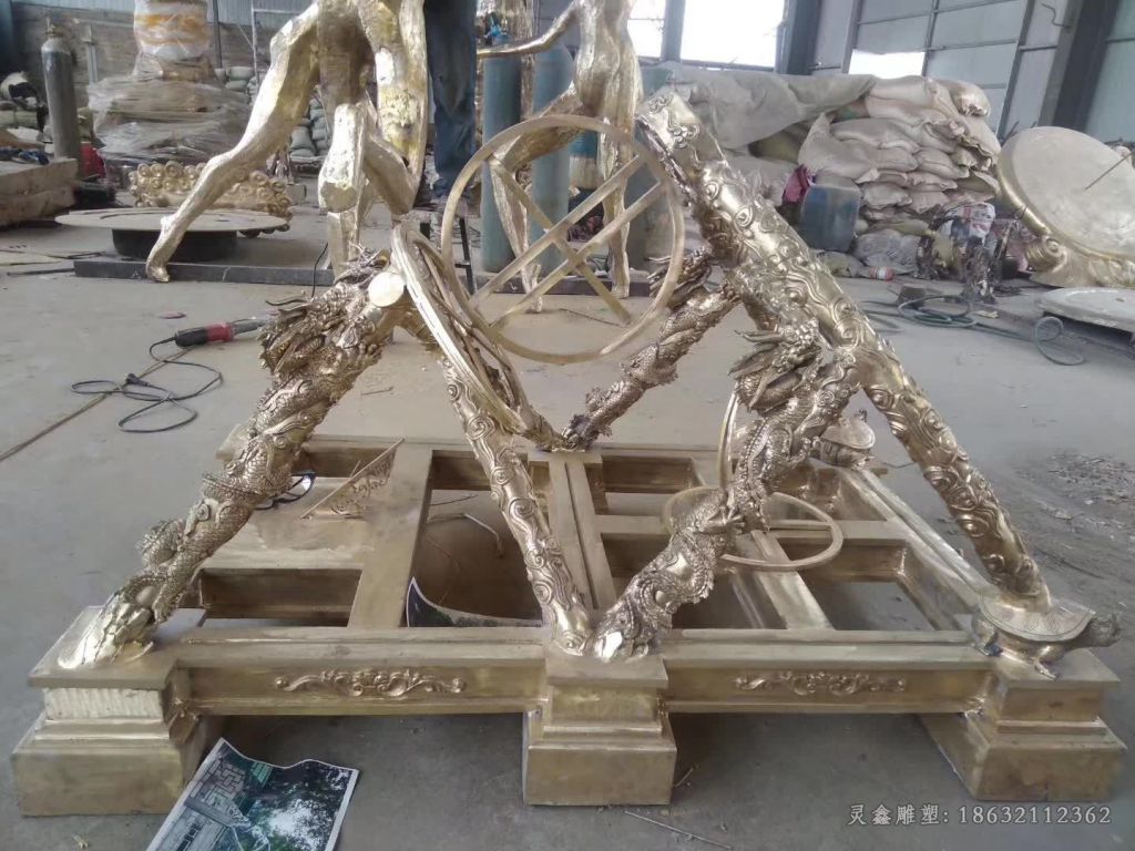 古代浑天仪景观铜雕