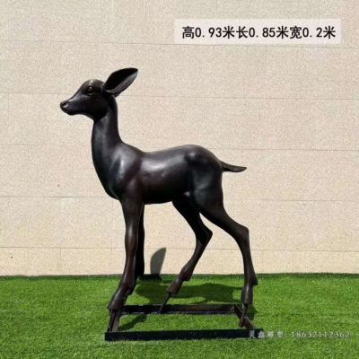 动物鹿景观铜雕