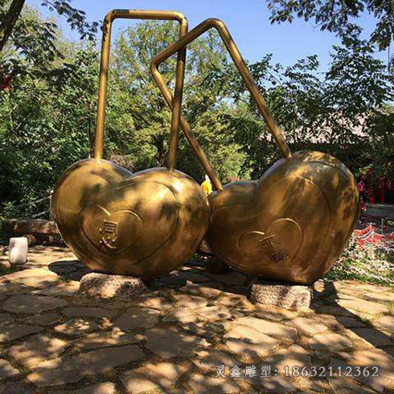 同心锁公园景观铜雕
