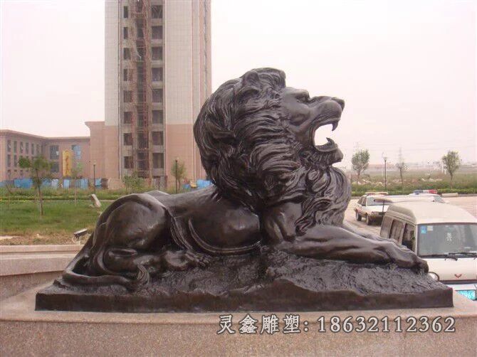 西洋狮子动物铜雕